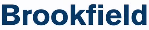 Brookfield logo in the color blue