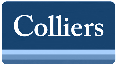 Colliers logo in the color blue